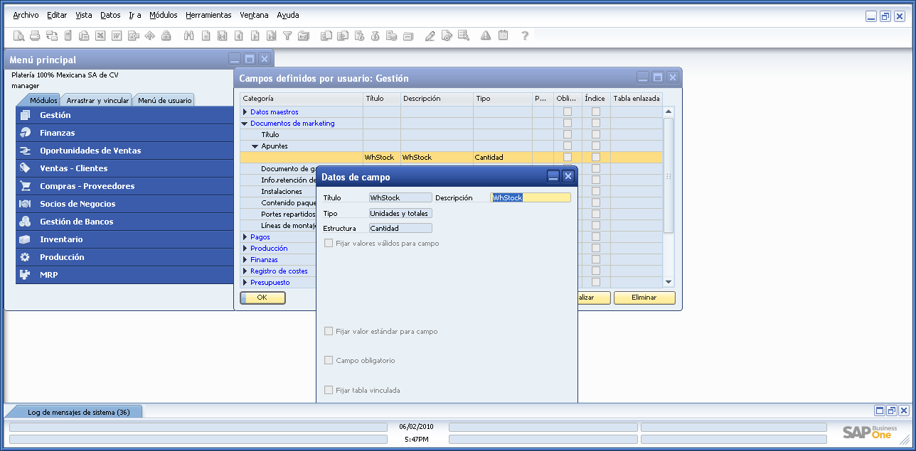 Sap Business One ... To Go: SAP BO. SAP Business One. Especificar stock ...