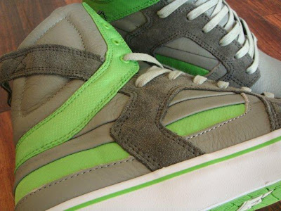 SUPRA(スープラ)SKYTOP2 GREY/LIME スニーカー サイドアップ写真