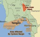 Cyclone Nargis’s most effective area: Irrawaddy delta