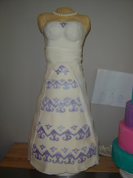 Wedding dress cake