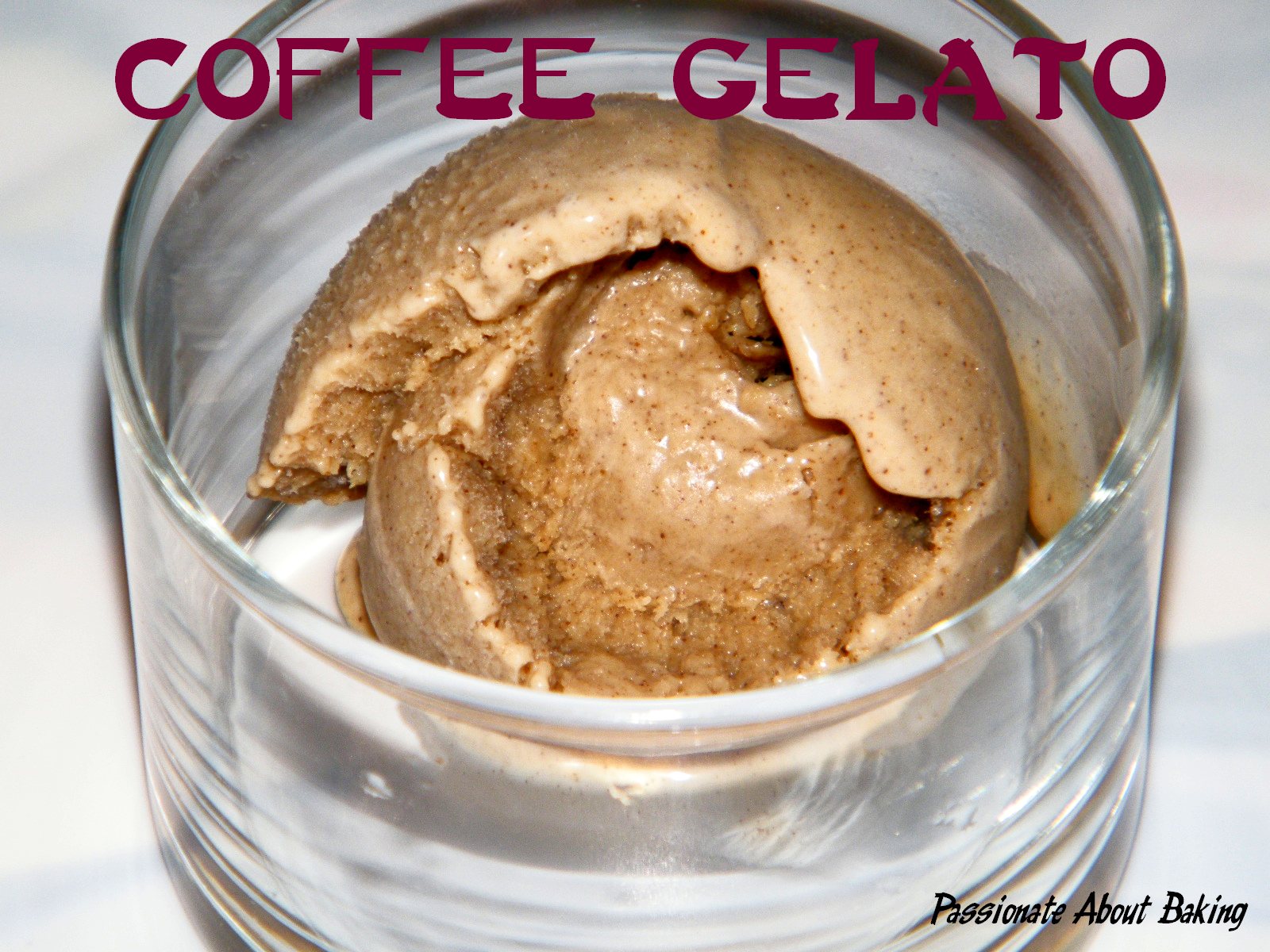 Coffee Gelato Passionate About Baking