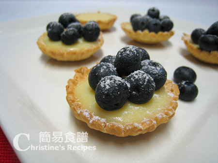 藍莓朱古力撻 Blueberry & White Chocolate Tarts