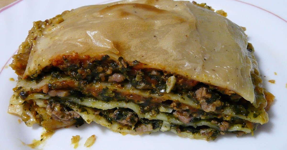 image of El buen yantar de Sefa: Lasaña con carne y espinacas