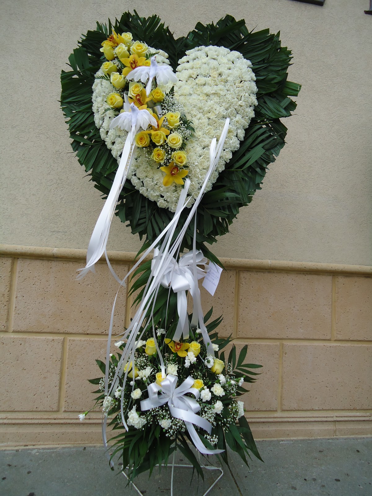 Glendale Florist Funeral Designs Carnation Hearts