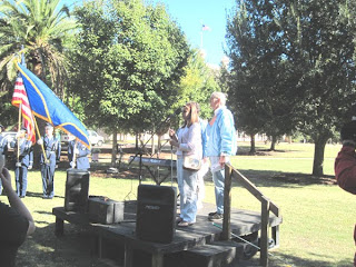 Shelby sings National Anthem for White Cane Day, 2010