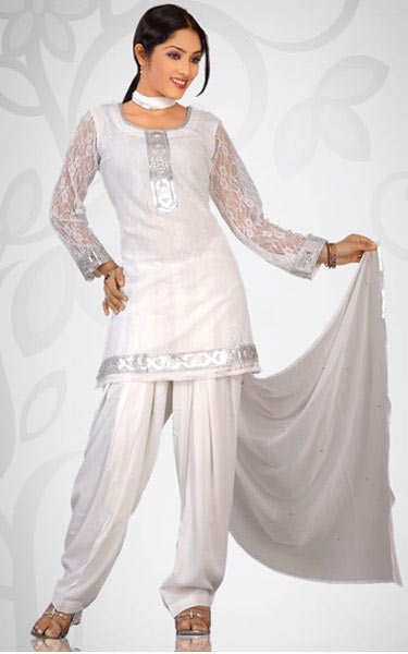 White Salwar Suit Designs – Latest Charming Dresses Collection ~ Mila Kunis