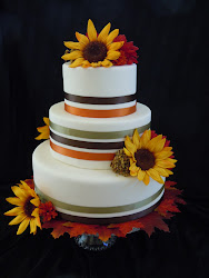 sunflower fall sweet cakes cake theme themed elegant simple sunflowers something sandy flowers orange very yet engagement leaves chocolate