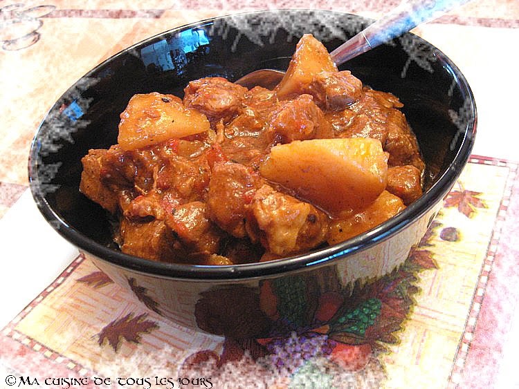 Ragoût de boeuf antillais (mijoteuse)