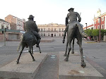 monumento a  don quijote y sancho panza