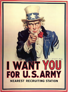Vintage Ephemera: Uncle Sam recruiting poster, 1917