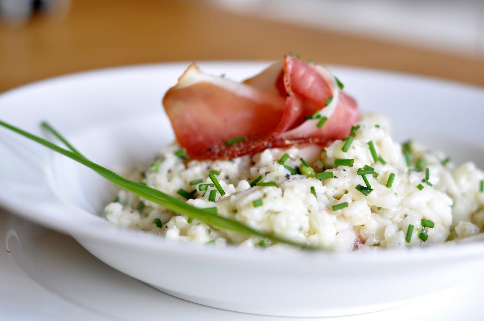 agata's kitchen: Risotto with green bean and prosciutto ham