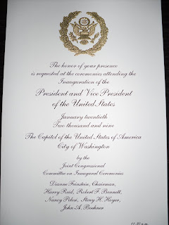 obama inauguration invitation