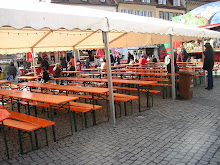 Tables in the Town Square in Schweinfurt