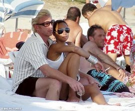Boris and his woman on the beach...