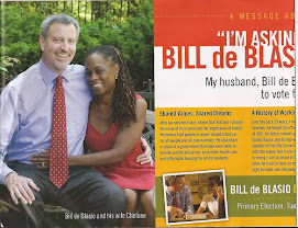 Bill  Deblasio proudly campaigns beside his beloved wife -chirlane