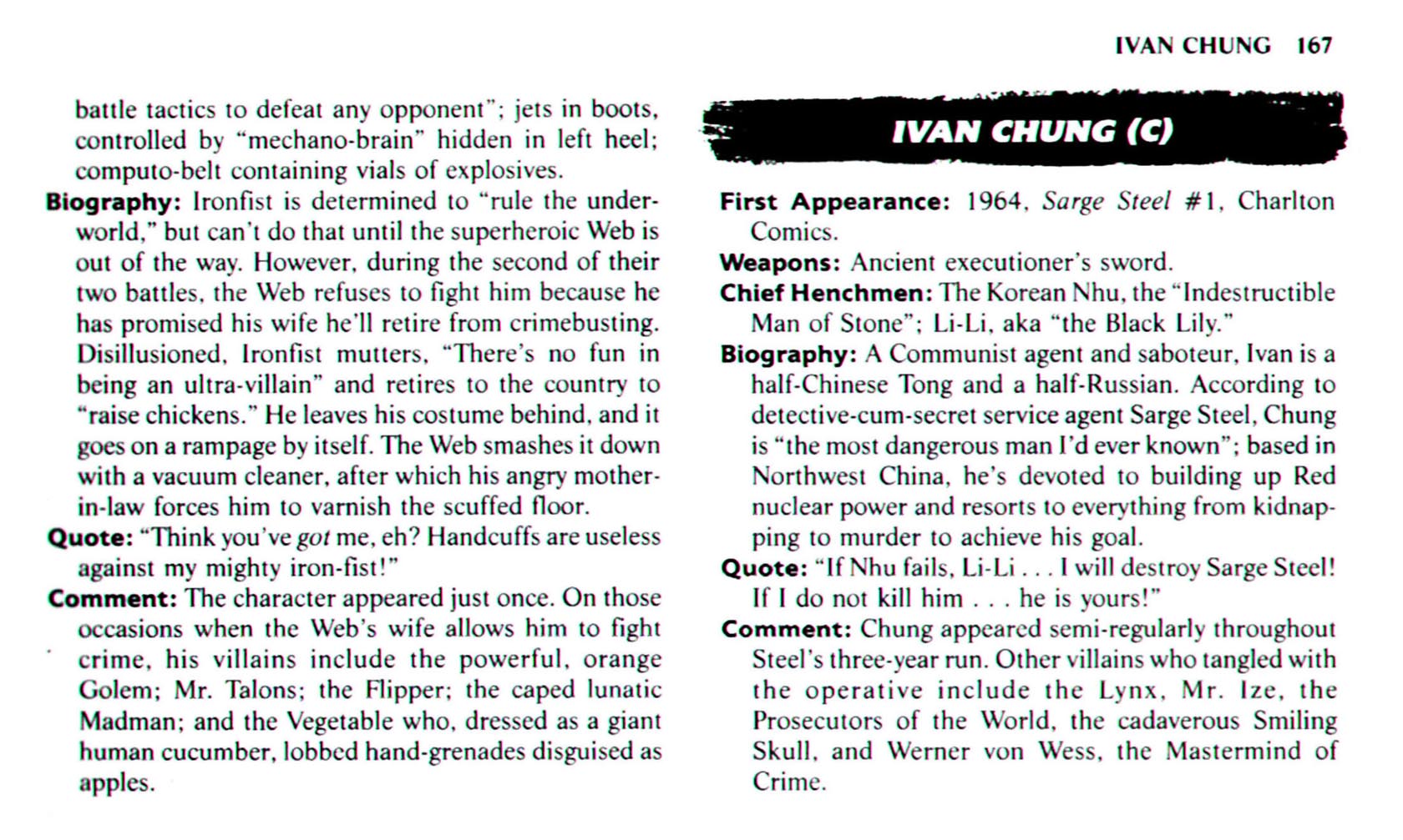 Read online The Encyclopedia of Super Villains comic -  Issue # TPB (Part 1) - 193