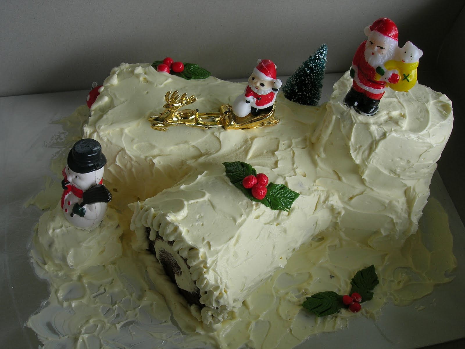 A White Christmas - Yule Log Cake - Foodelicious!