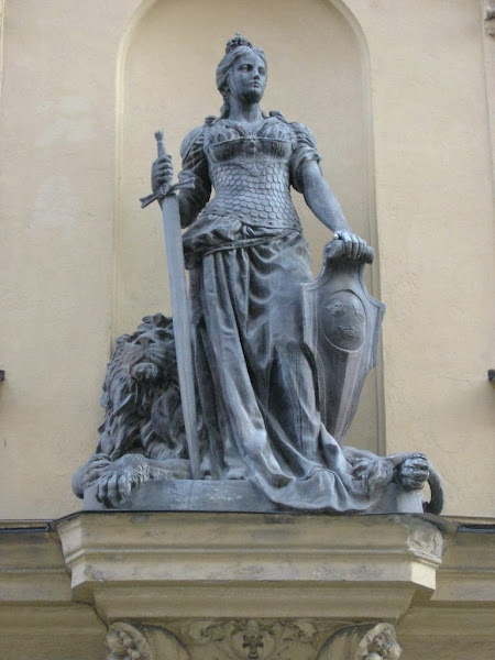 Statue Of A Viking Woman-Warrior