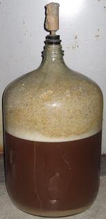 Yeast spews from the airlock, thanks to some very happy yeast