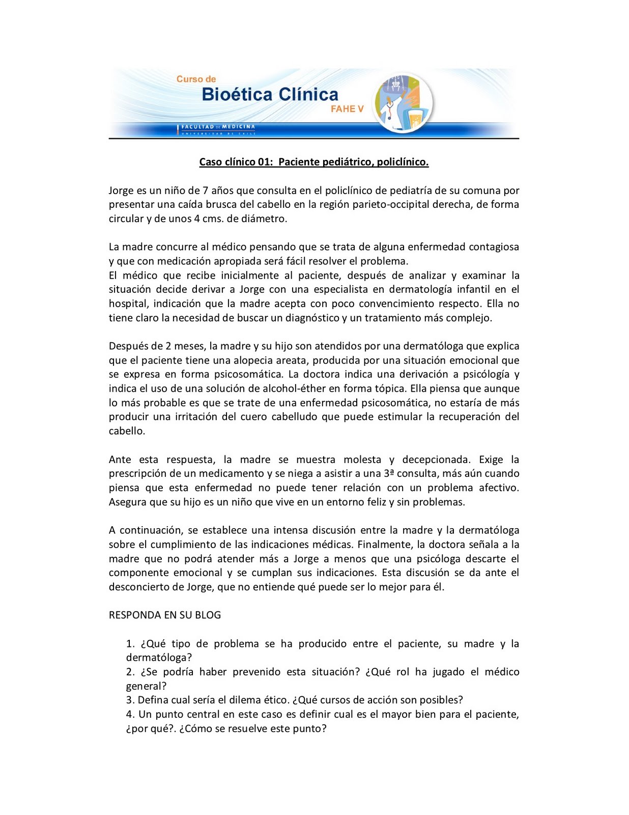 Ejemplo De Caso Clinico Modelo Psicologia Clinica Seminternado Unidad