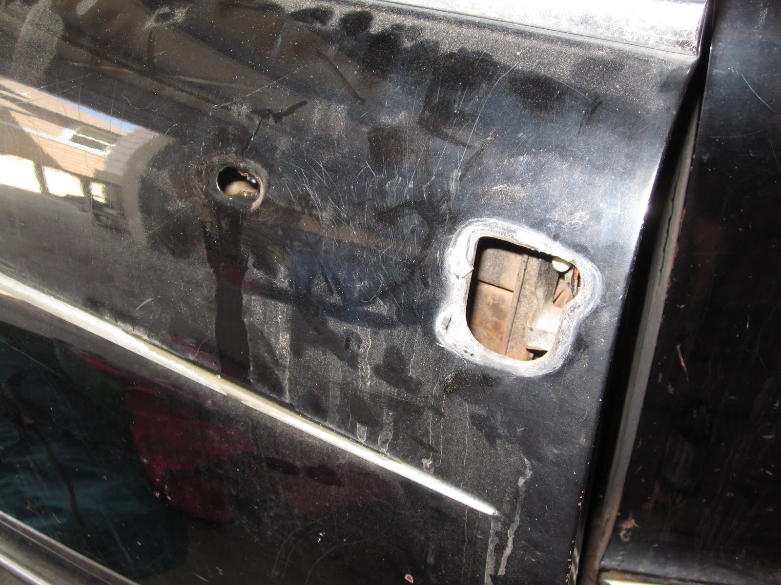 My Adventures in Car Restoration Door latch removal