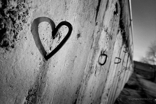 Black And White Love. white and lack love heart