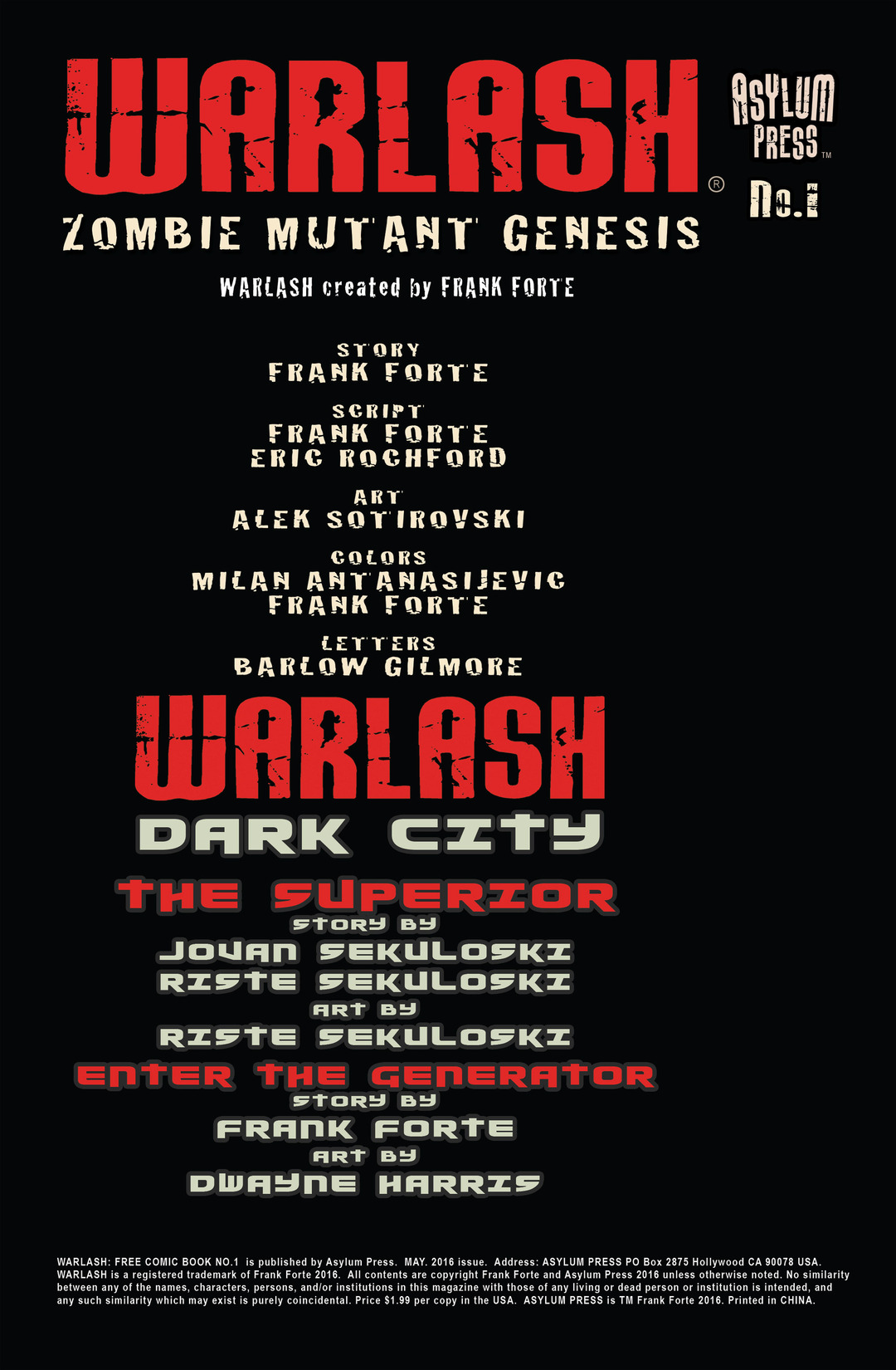 Read online Free Comic Book Day 2016 comic -  Issue # Warlash - 2
