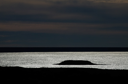 Isla de los Pájaros con marea alta isla de los pajaros Península Valdés