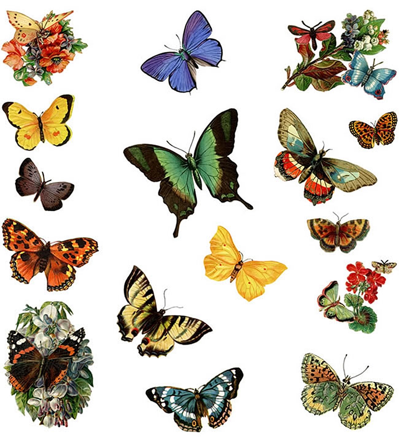 Бабочки для декупажа для печати