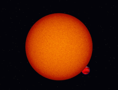 Impresión artística de la estrella OGLE-TR-56 y su planeta en tránsito