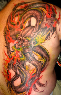 lower back dragon tattoos for men