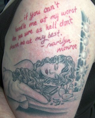 Marilyn Monroe Quote Tattoos pic