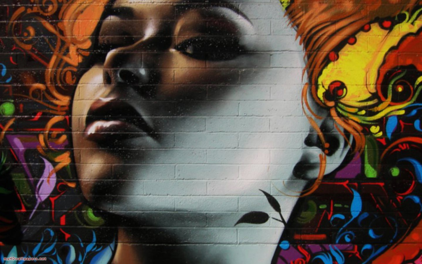 graffiti walls: Full Color Graffiti Desktop Background Design