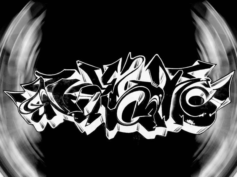 graffiti wallpaper black and white