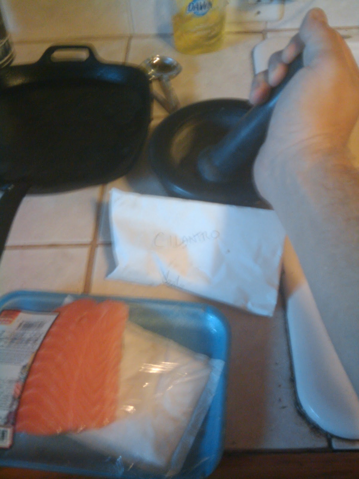 Julia & Julius Asparagus, and Coriander Crusted Fish