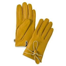yellow leather gloves from Target