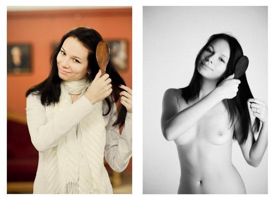 naked project mulheres modelos nuas e vestidas pose