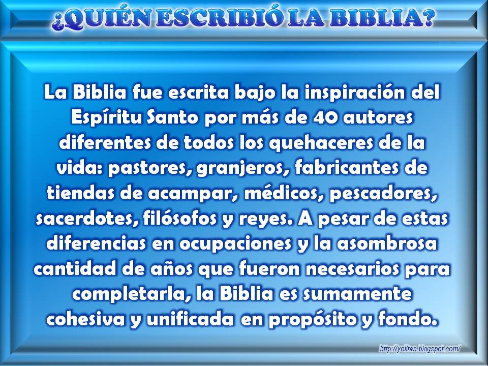 Naci Para Vencer ¿QUIÉN ESCRIBIÓ LA BIBLIA?
