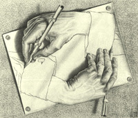 Las manos interminables de Escher