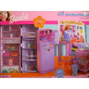 Barbie All Around Home Kitchen Playset W Fridge%252C Food %2526 More %25282001%2529 