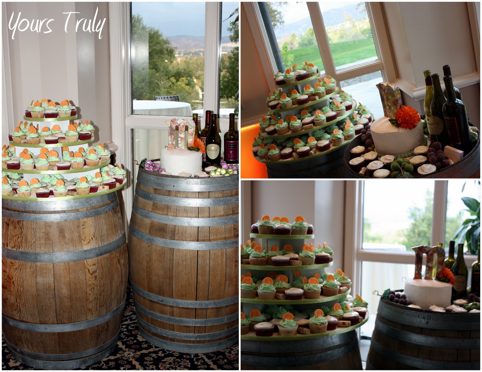 Yours Truly - Wedding and Event Design: Mittskus Wine-Themed Cupcake