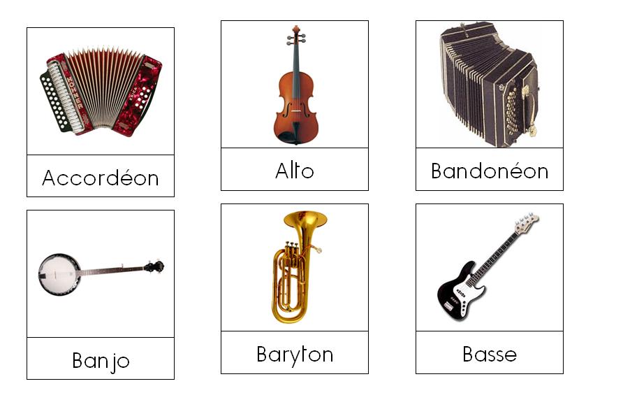 les instruments de musique