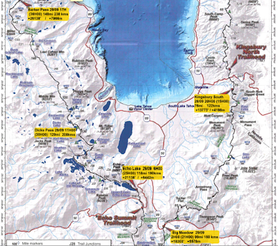 Kilian Jornet Tahoe Rim Trail second part map