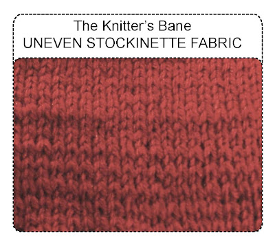the knitter's bane--uneven stockinette fabric