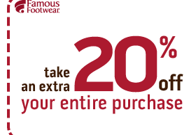 The Centsible Couponer: Famous Footwear 20% Off Coupon