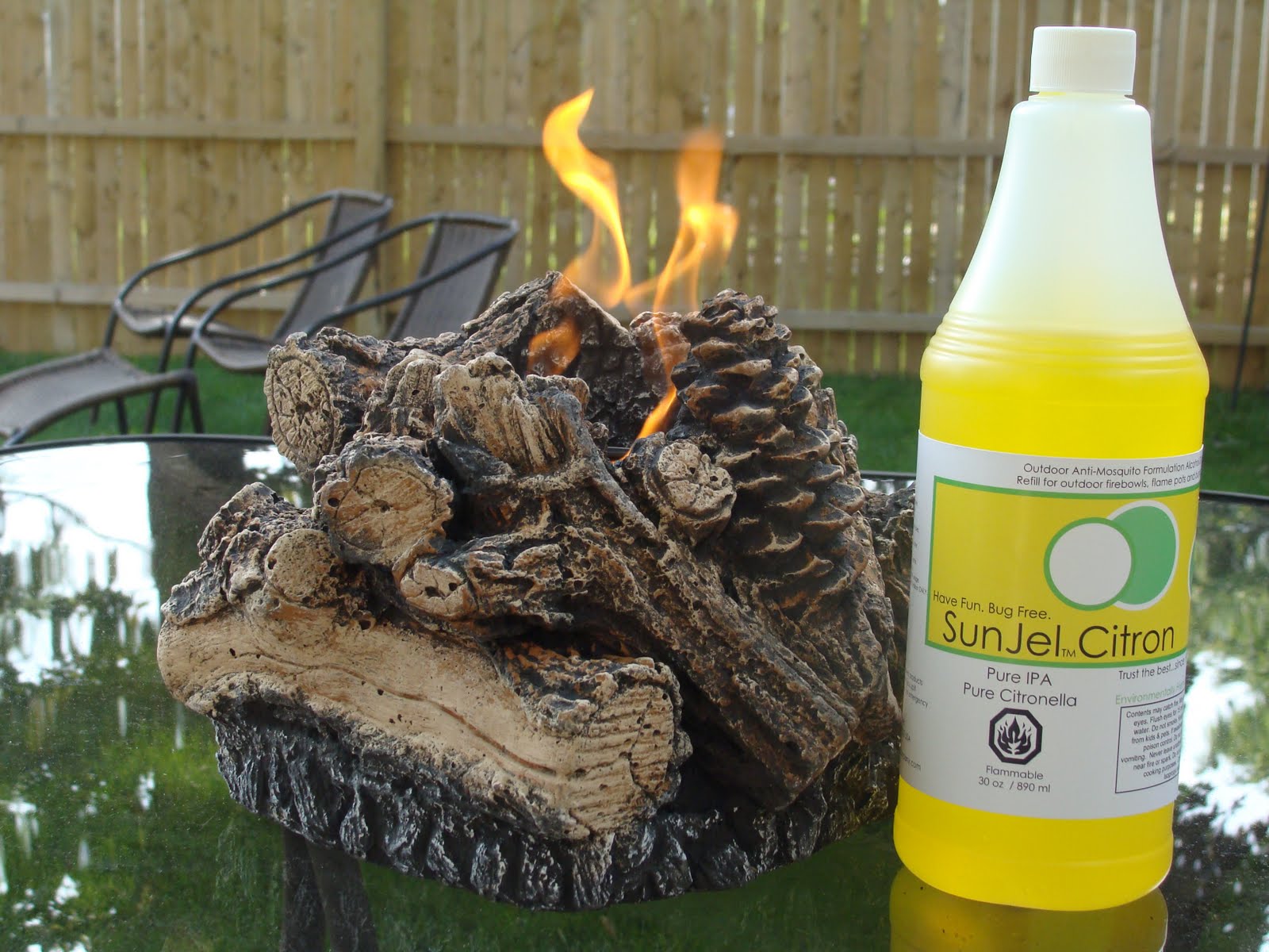 Gel Fuel Fire Bowls Gel Fuel Fire Bowl, Log Style!