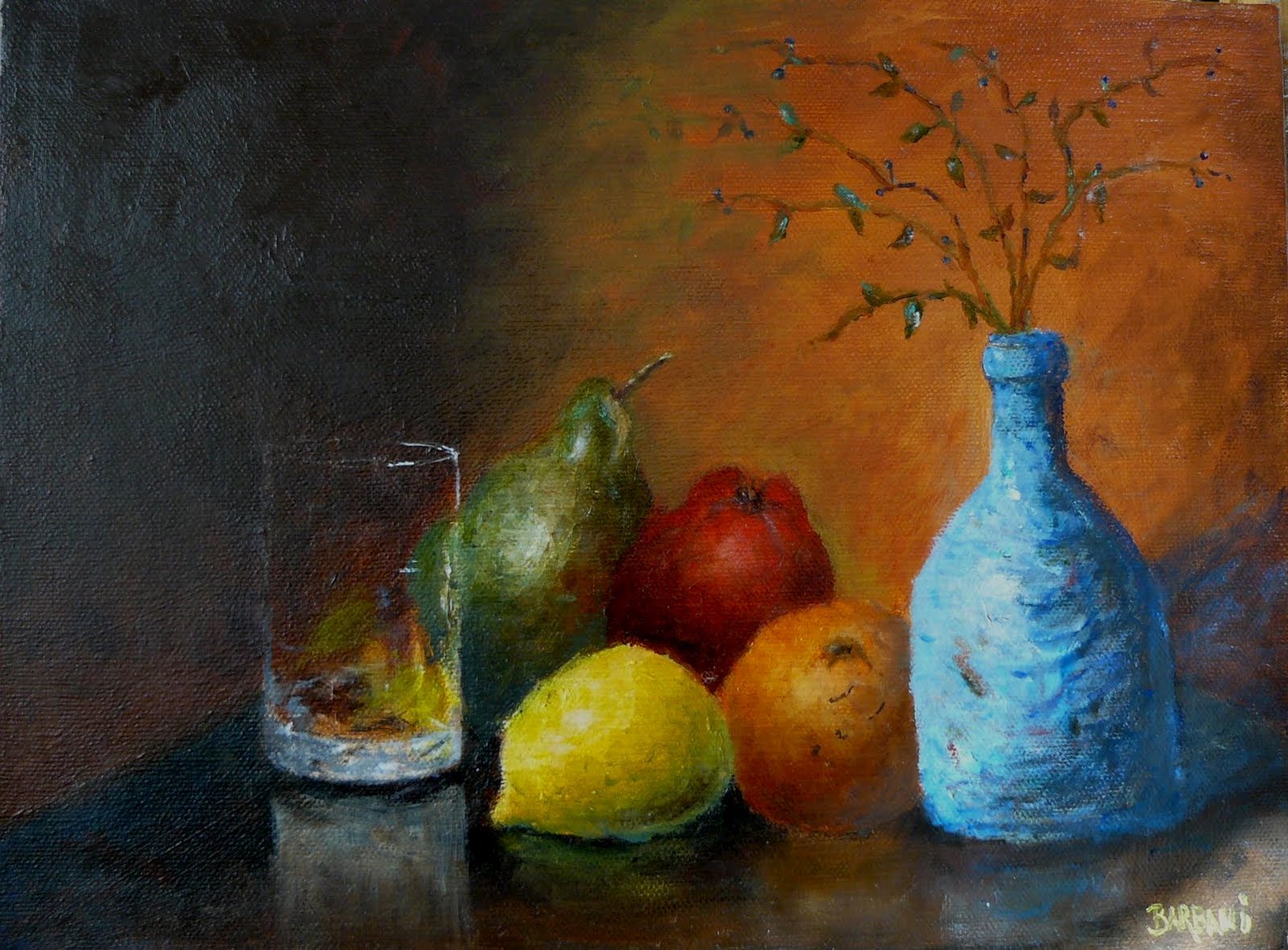 My Stuff: Still Life with Fruit & glass