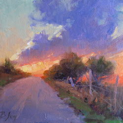 oil impressionist painting knife sunset palette painters sky joy becky canvas international copy december