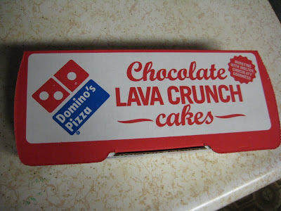 Domino's Chocolate Lava Crunch Cakes box