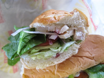 Subway Orchard Chicken Salad Sub close up